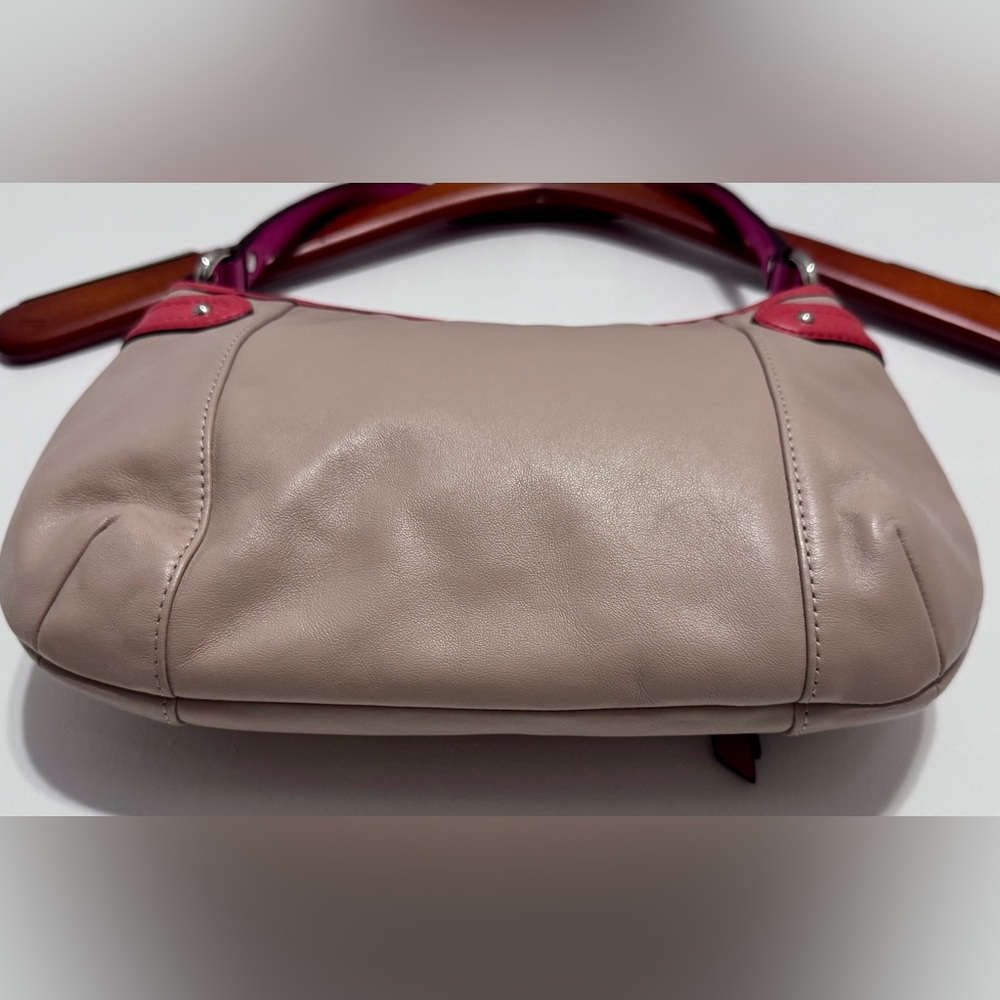 Coach Daisy Spectator Sand/Pink Leather Shoulder Bag 23951- READ - Picture 9 of 13